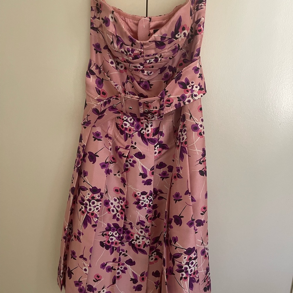 Express Silk floral pleated dress NWOT